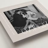 "Square Frame Text" - Save the Dates in Latte by Camille Robinson - Detail