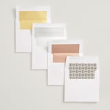 "Square Frame Text" - Save the Dates in Latte by Camille Robinson - Envelope Liner Options