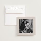 "Square Frame Text" - Save the Dates in Latte by Camille Robinson - Save the Date with Envelope