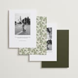 "Charm" - Save the Dates in Olive by Elly - Back of Card Options