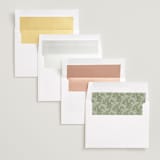 "Charm" - Save the Dates in Olive by Elly - Envelope Liner Options