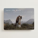 "Typographic Header" - Save the Dates in Cotton by Stacey Meacham - Front