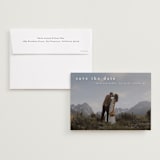 "Typographic Header" - Save the Dates in Cotton by Stacey Meacham - Save the Date with Envelope