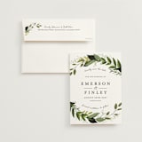 "Vines of Green" - Save the Dates in Fern by Susan Moyal - Save the Date with Envelope
