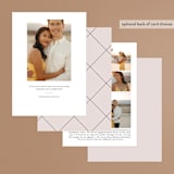 "Simply Love" - Save the Dates in Blush by Louise Kay - Back of Card Options