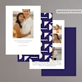 "Modern Love" - Save the Dates in Ecru by Shari Margolin - Back of Card Options