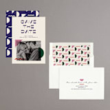 "Modern Love" - Save the Dates in Ecru by Shari Margolin - Assembled
