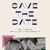 "Modern Love" - Save the Dates in Ecru by Shari Margolin - Detail