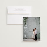 "Aside" - Save the Dates in Quartz by Kristie Kern - Save the Date with Envelope