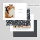 "Modern Edge" - Save the Dates in Slate by Laura Hamm - Back of Card Options