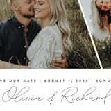 "Modern Edge" - Save the Dates in Slate by Laura Hamm - Detail