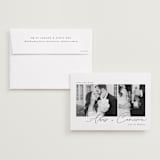 "Simple Two" - Save the Dates in Noir by Emily Betts - Save the Date with Envelope