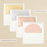 "Balance" - Save the Dates in Blush by Morgan Kendall - Envelope Liner Options