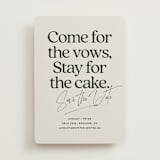 "Stay for Cake" - Save the Dates in Dark Chocolate by Jackie Crawford - Front