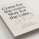 "Stay for Cake" - Save the Dates in Dark Chocolate by Jackie Crawford - Detail