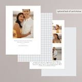 "minimal caps" - Save the Dates in Cloud by JoAnn Jinks - Back of Card Options