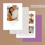 "Modern Display" - Save the Dates in Lavender by Cass Loh - Back of Card Options