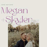 "Modern Display" - Save the Dates in Lavender by Cass Loh - Detail