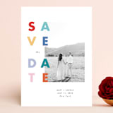 "Pop of Color" - Save the Dates in Cloud by Katt Jones - Front
