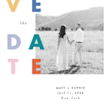 "Pop of Color" - Save the Dates in Cloud by Katt Jones - Detail