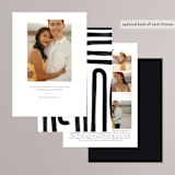 "Modern Photo Booth" - Save the Dates in Granite by Corinne Malesic - Back of Card Options