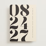 "Mod Stack" - Save the Dates in Ecru by Erica Krystek - Front