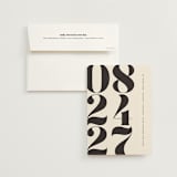"Mod Stack" - Save the Dates in Ecru by Erica Krystek - Save the Date with Envelope