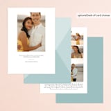"It's our date" - Save the Dates in Snow by Mere Paper - Back of Card Options