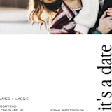 "It's our date" - Save the Dates in Snow by Mere Paper - Detail