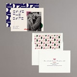 "Modern Love" - Save the Dates in Ecru by Shari Margolin - Assembled
