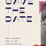 "Modern Love" - Save the Dates in Ecru by Shari Margolin - Detail