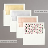 "Modern Love" - Save the Dates in Ecru by Shari Margolin - Envelope Liner Options