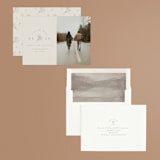 "Botanical Accent" - Save the Dates in Ivory by Airell - Assembled