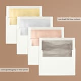 "Botanical Accent" - Save the Dates in Ivory by Airell - Envelope Liner Options