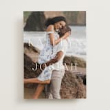 "Typographic Overlay" - Save the Dates in Veil by Brandy Folse - Front