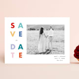 "Pop of Color" - Save the Dates in Cloud by Katt Jones - Front