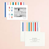 "Pop of Color" - Save the Dates in Cloud by Katt Jones - Assembled