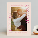 "Modern Names" - Save the Dates in Magenta by Ashley DeMeyere - Front