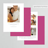 "Modern Names" - Save the Dates in Magenta by Ashley DeMeyere - Back of Card Options