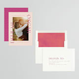"Modern Names" - Save the Dates in Magenta by Ashley DeMeyere - Assembled