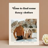 "Fancy Clothes" - Save the Dates in Ivory by GeekInk Design - Front