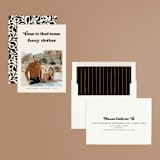 "Fancy Clothes" - Save the Dates in Ivory by GeekInk Design - Assembled