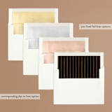 "Fancy Clothes" - Save the Dates in Ivory by GeekInk Design - Envelope Liner Options