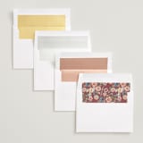 "Ruban en Fleur" - Save the Dates in Rose by Itsy Belle Studio - Envelope Liner Options