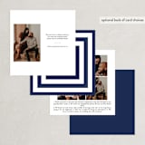 "The Square Type" - Save the Dates in Navy by Design Lotus - Back of Card Options