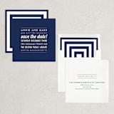 "The Square Type" - Save the Dates in Navy by Design Lotus - Assembled