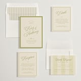 "rory" - Save the Dates in Olive by Ellen Schlegelmilch - Matching Invitation Suite