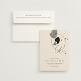 "Moon Song" - Save the Dates in Charcoal by Chelsea Petaja - Save the Date with Envelope