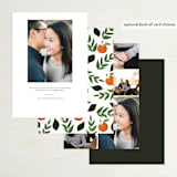 "Orange Blossoms" - Save the Dates in Pearl by Susan Moyal - Back of Card Options
