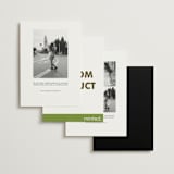 "Portrait Custom" - Save the Dates in Charcoal by Minted - Back of Card Options